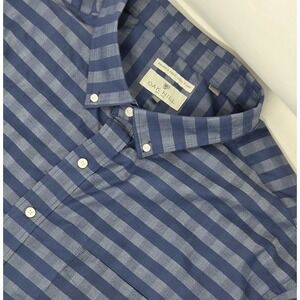 Oak Hill Button Down Long Sleeve Shirt Mens 4XLT Blue Wrinkle Free Cool Dry NWOT